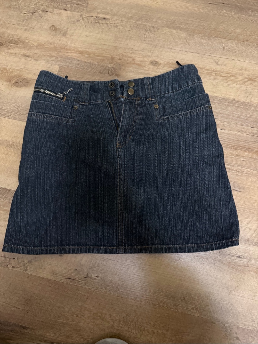 Dark Blue Denim Mini Skirt